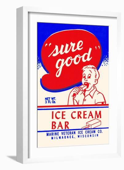 Sure Good Ice Cream Bar-null-Framed Art Print