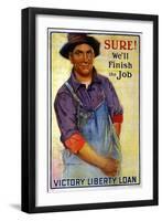 "Sure! We'll Finish the Job", 1918-Gerrit Albertus Beneker-Framed Giclee Print