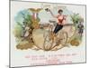 Sure Winner Brand Cigar Box Label, Cycling-Lantern Press-Mounted Art Print