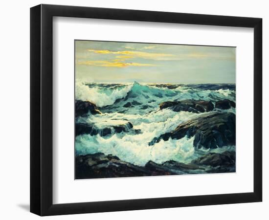 Surf and Headlands-Frederick Judd Waugh-Framed Giclee Print