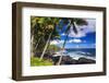 Surf and palms along the Puna Coast, The Big Island, Hawaii, USA-Russ Bishop-Framed Photographic Print