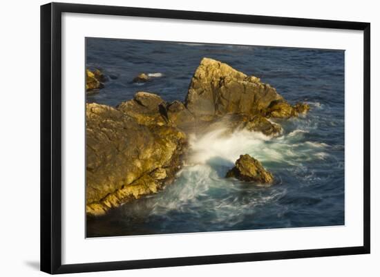 Surf and Rocks, Rocky Creek Area, Big Sur, California, USA-Michel Hersen-Framed Photographic Print