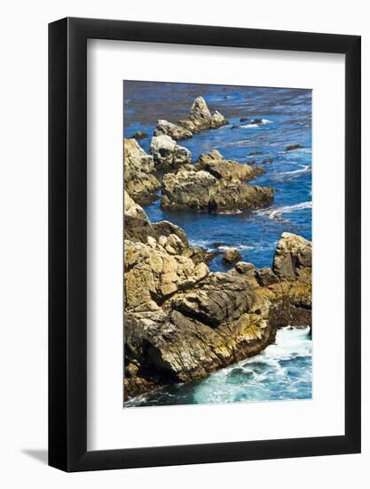 Surf and Rocks, Rocky Point, Big Sur, California, USA-Michel Hersen-Framed Photographic Print