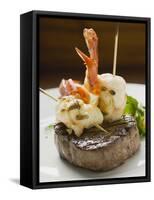 Surf and Turf (Seafood and Beef Steak)-null-Framed Stretched Canvas