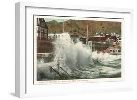 Surf at Avalon, Catalina, California-null-Framed Art Print