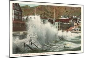 Surf at Avalon, Catalina, California-null-Mounted Art Print