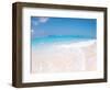 Surf at Seashore And Blue Sky in Background, Fish-eye Lens View-null-Framed Photographic Print