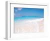 Surf at Seashore And Blue Sky in Background, Fish-eye Lens View-null-Framed Photographic Print