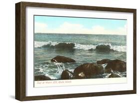 Surf at Watch Hill, Rhode Island-null-Framed Art Print