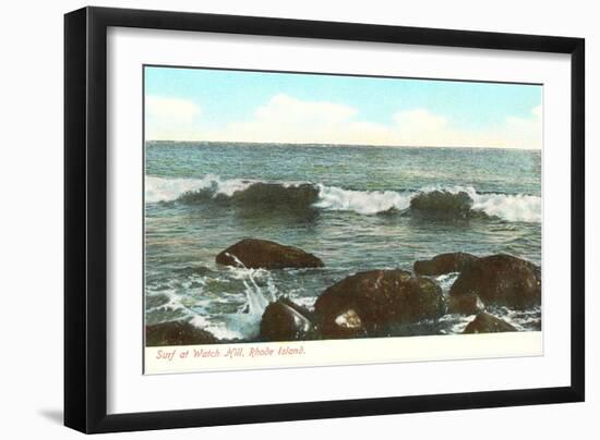 Surf at Watch Hill, Rhode Island-null-Framed Art Print