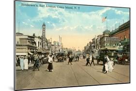 Surf Avenue, Coney Island, New York City-null-Mounted Art Print