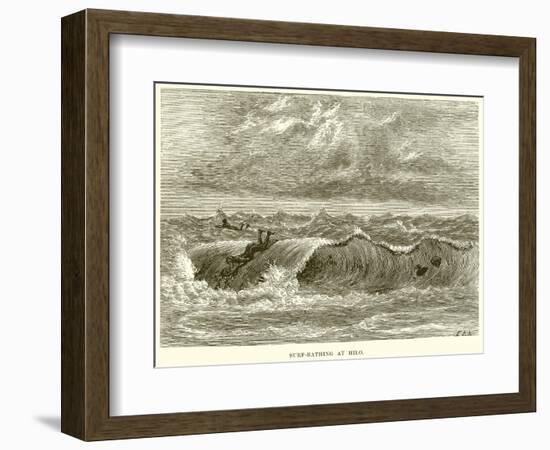 Surf-Bathing at Hilo-null-Framed Giclee Print