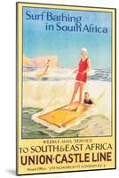 Surf Bathing in South Africa-null-Mounted Art Print