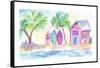 Surf Beach Bar with Boards in Key West-M. Bleichner-Framed Stretched Canvas