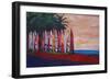 Surf Board Fence Wall at the Seaside-Markus Bleichner-Framed Art Print