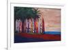 Surf Board Fence Wall at the Seaside-Markus Bleichner-Framed Art Print