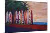 Surf Board Fence Wall at the Seaside-Markus Bleichner-Mounted Art Print