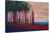 Surf Board Fence Wall at the Seaside-Markus Bleichner-Stretched Canvas