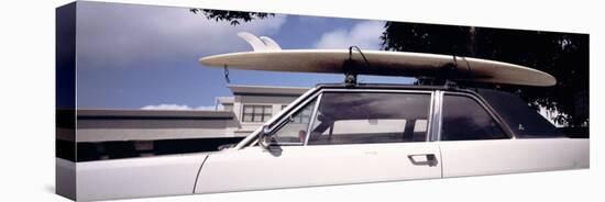 Surf Board on Roof of Car, California, USA-null-Stretched Canvas