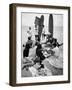 Surf Boards on Beach with Students Shut Out of School by Ft. Lauderdale Teacher Strike-null-Framed Photographic Print