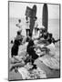 Surf Boards on Beach with Students Shut Out of School by Ft. Lauderdale Teacher Strike-null-Mounted Photographic Print