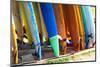 Surf Boards Standing on Kuta Bali Beach-bioraven-Mounted Photographic Print