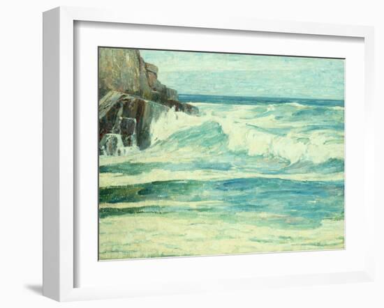 Surf breaking on Rocks, circa 1912-Emil Carlsen-Framed Giclee Print