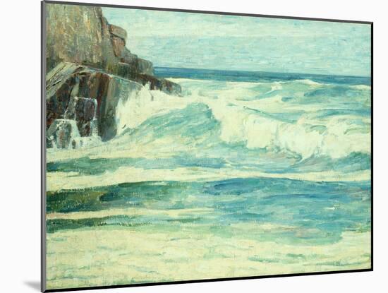 Surf breaking on Rocks, circa 1912-Emil Carlsen-Mounted Giclee Print