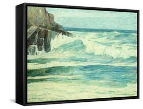 Surf breaking on Rocks, circa 1912-Emil Carlsen-Framed Stretched Canvas