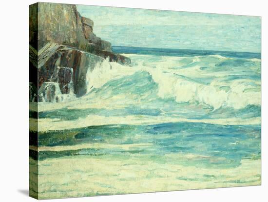 Surf breaking on Rocks, circa 1912-Emil Carlsen-Stretched Canvas