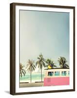 Surf Bus Pink-Design Fabrikken-Framed Premium Photographic Print