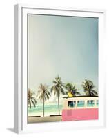 Surf Bus Pink-Design Fabrikken-Framed Premium Photographic Print