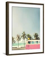 Surf Bus Pink-Design Fabrikken-Framed Premium Photographic Print