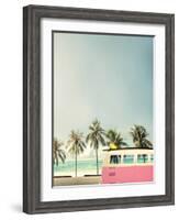 Surf Bus Pink-Design Fabrikken-Framed Photographic Print