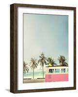 Surf Bus Pink-Design Fabrikken-Framed Photographic Print