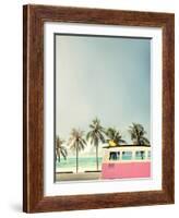 Surf Bus Pink-Design Fabrikken-Framed Photographic Print