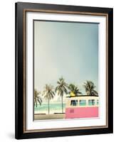 Surf Bus Pink-Design Fabrikken-Framed Photographic Print