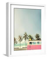 Surf Bus Pink-Design Fabrikken-Framed Photographic Print