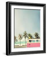 Surf Bus Pink-Design Fabrikken-Framed Photographic Print