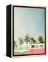 Surf Bus Pink-Design Fabrikken-Framed Stretched Canvas