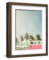 Surf Bus Pink-Design Fabrikken-Framed Photographic Print