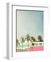 Surf Bus Pink-Design Fabrikken-Framed Photographic Print