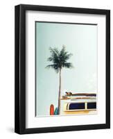 Surf Bus Yellow-Design Fabrikken-Framed Premium Photographic Print