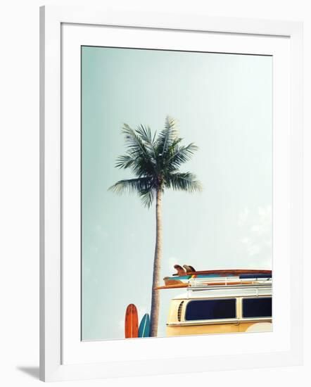 Surf Bus Yellow-Design Fabrikken-Framed Photographic Print