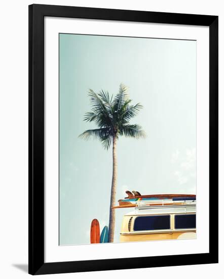 Surf Bus Yellow-Design Fabrikken-Framed Photographic Print