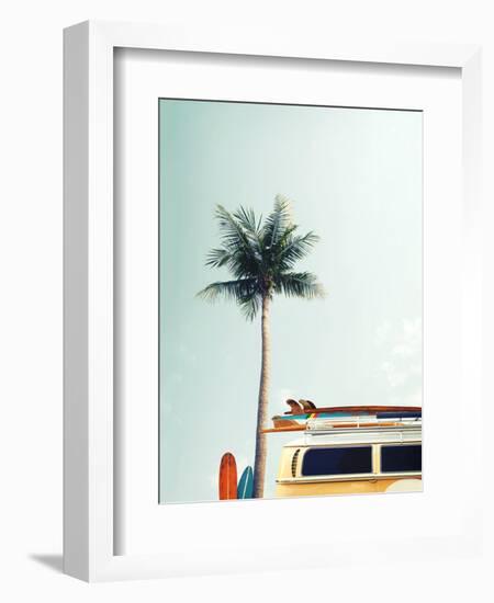 Surf Bus Yellow-Design Fabrikken-Framed Photographic Print