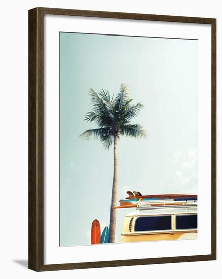 Surf Bus Yellow-Design Fabrikken-Framed Premium Photographic Print