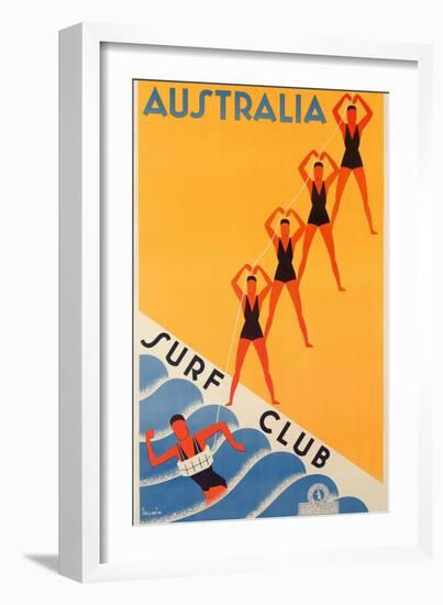 Surf Club Australia-null-Framed Giclee Print