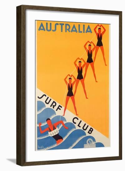 Surf Club Australia-null-Framed Giclee Print