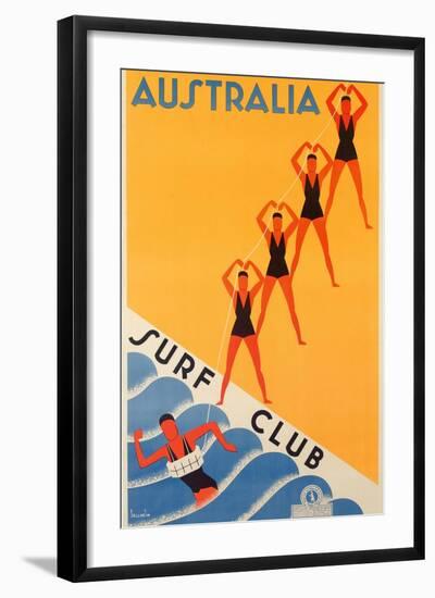Surf Club Australia-null-Framed Giclee Print